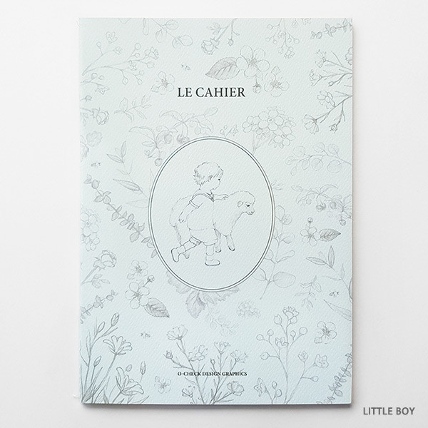 Boy - O-check Le cahier little boy and girl large lined notebook